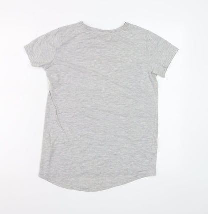 Harry Potter Girls Grey Sequin Crest Short Sleeve T-Shirt 12-13 Years