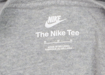 Nike Men's Grey Cotton Crew Neck Short Sleeve Sports T-Shirt M