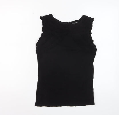 Warehouse Womens Black Sleeveless Basic Top UK 10 Viscose