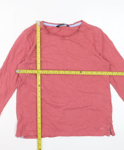 Crew Clothing Women’s Pink Cotton 3/4 Sleeve Basic T-Shirt Size 10