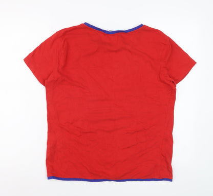 Wonder Woman Womens Red Blue Short Sleeve T-Shirt Size L