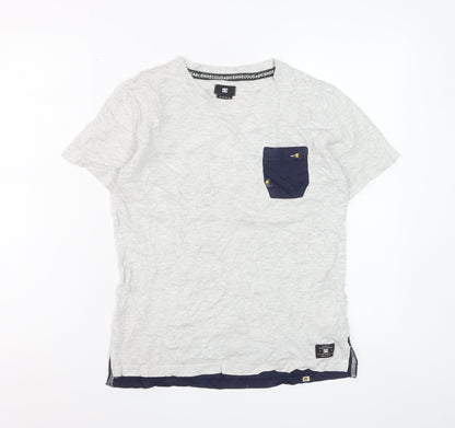 DC Shoes Boys Grey Cotton Crew Neck Pocket T-Shirt Size 12 Years