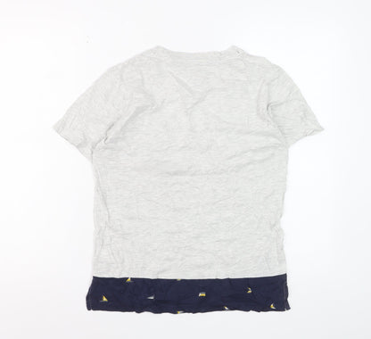 DC Shoes Boys Grey Cotton Crew Neck Pocket T-Shirt Size 12 Years