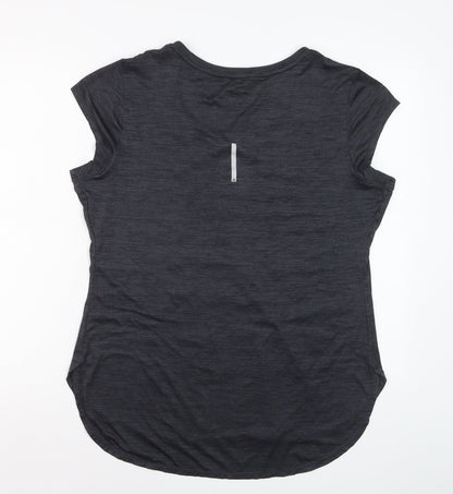 Reebok Womens Black XL Activewear T-Shirt Lightweight Gym Top