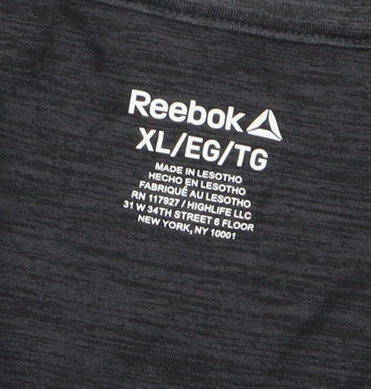 Reebok Womens Black XL Activewear T-Shirt Lightweight Gym Top