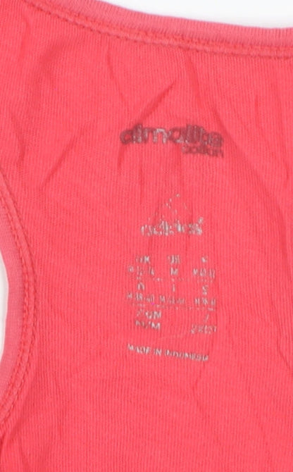 Adidas Women's Pink Racerback Tank Top Size S Activewear