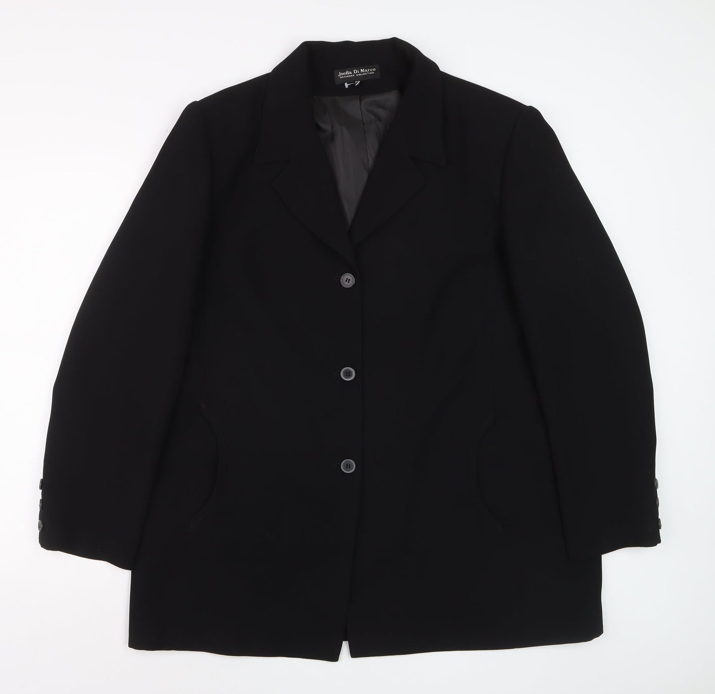 Joella Di Marco Women's Black Size 20 Single-Breasted Blazer