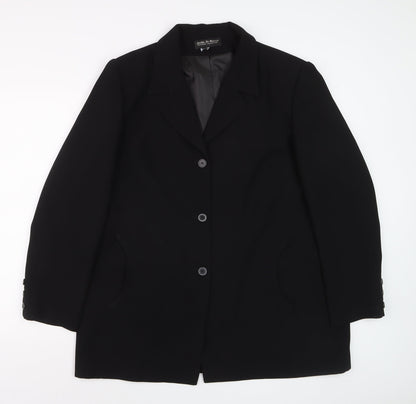Joella Di Marco Women's Black Size 20 Single-Breasted Blazer