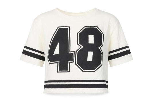 H&M Women’s White Cotton Cropped T-Shirt XS Sports Style
