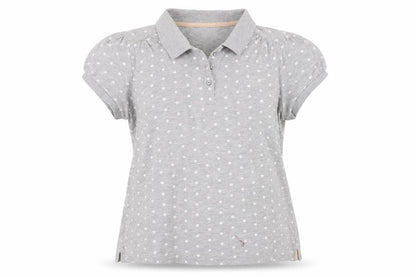 Next Women’s Grey Polka Dot Cotton Polo Shirt Size 16