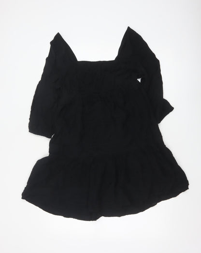 Marks and Spencer Women’s Black Size 6 Fit & Flare Short Dress