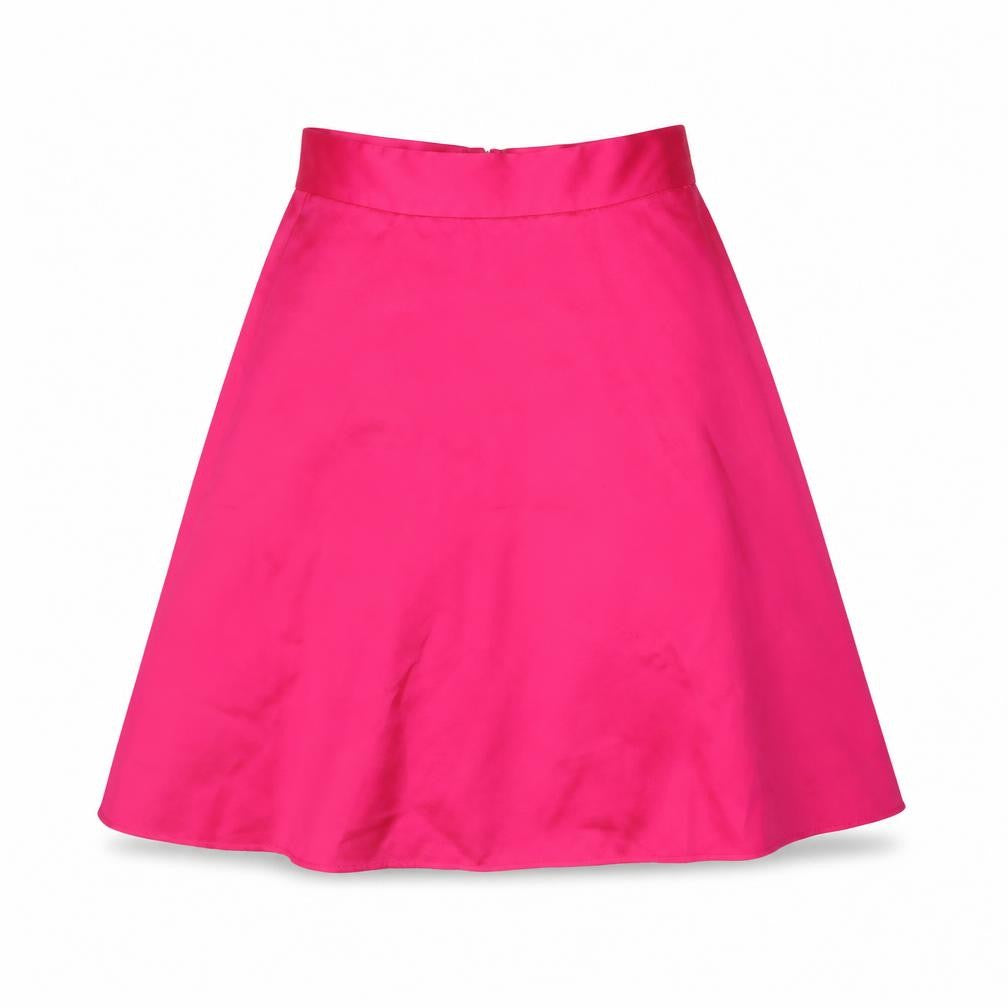 Coast Women’s Hot Pink A-Line Satin Knee Length Skirt UK 6