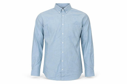Marks and Spencer Men's Blue 16.5 Regular Fit Pure Cotton Oxford Shirt