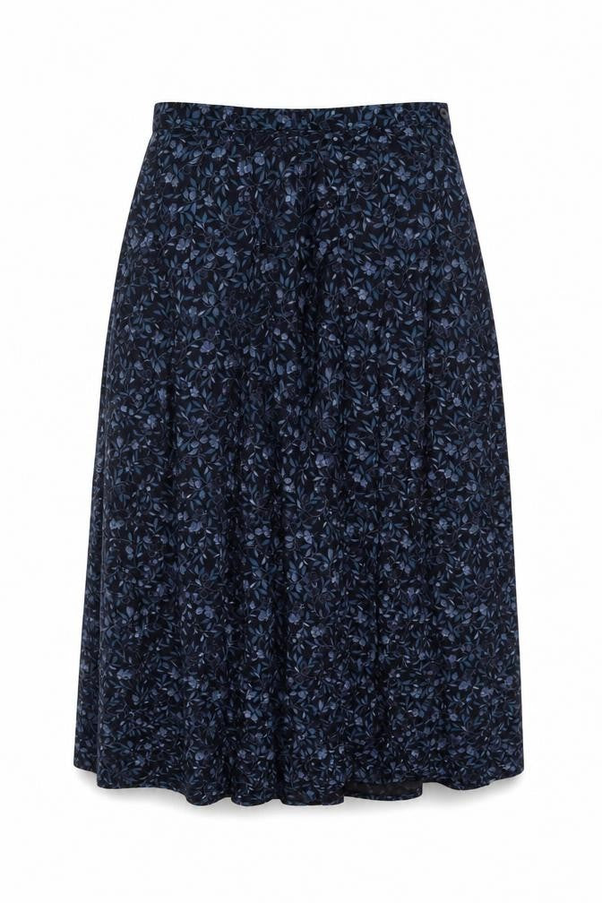 Marks and Spencer Women’s Blue Floral A-Line Midi Skirt Size 16