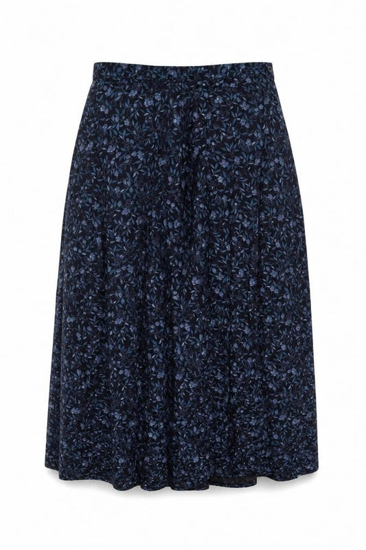 Marks and Spencer Women’s Blue Floral A-Line Midi Skirt Size 16