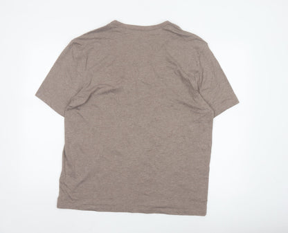 Next Men Brown Animal Logo Crew Neck T-Shirt Size L