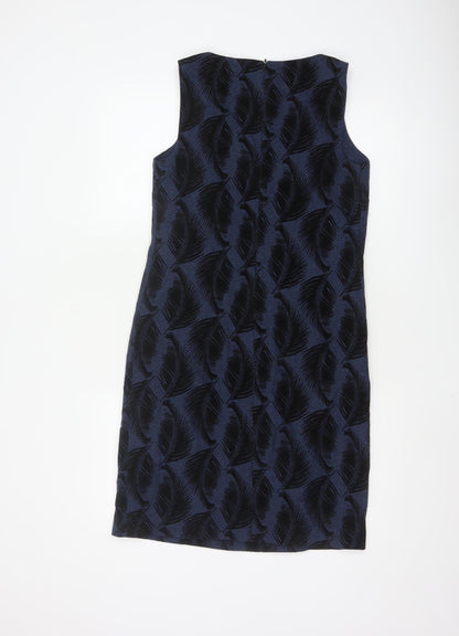 White Stuff Women's Blue Sleeveless Sheath Dress Size 8