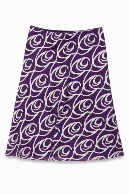 Jacques Vert Women's Purple A-Line Midi Skirt Size 22 Viscose Blend
