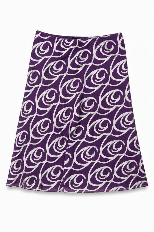 Jacques Vert Women's Purple A-Line Midi Skirt Size 22 Viscose Blend