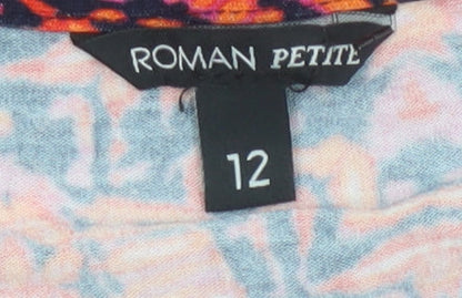 Roman Petite Women's Multicoloured Size 12 Jersey Wrap Dress