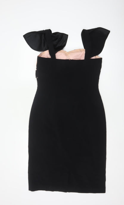 Veni Infantino for Ronald Joyce Women's Black & Pink UK 12 Bodycon Dress