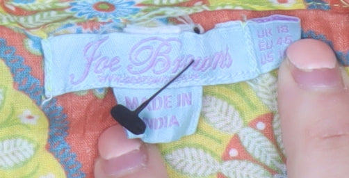 Joe Browns Womens Orange Floral Wrap Dress UK 18 Boho Summer