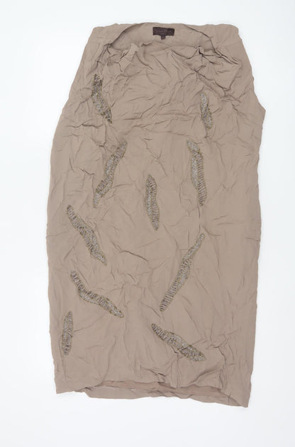 Great Plains Women’s Beige Beaded Sheath Dress Size L
