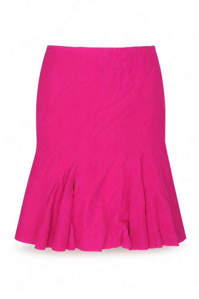 Country Casuals Women Pink Trumpet Knee Length Skirt Size 16 Lyocell Blend