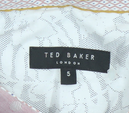 Ted Baker Men’s Pink Polka Dot Cotton Button-Up Shirt Size L