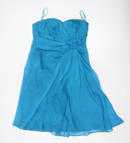 Début Women's Blue Knee Length A-Line Party Dress Size 12
