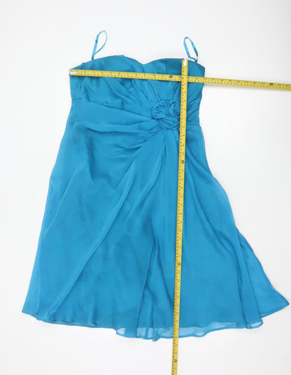 Début Women's Blue Knee Length A-Line Party Dress Size 12