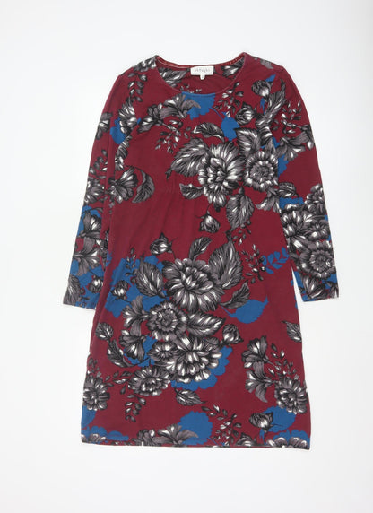 Thought Womens Red Floral Long Sleeve Knee Length Dress Size 10