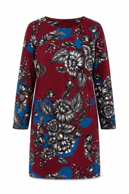 Thought Womens Red Floral Long Sleeve Knee Length Dress Size 10