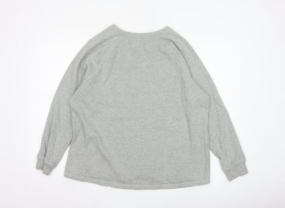 Next Women Grey Sequin Reindeer Pullover Sweatshirt Size 18