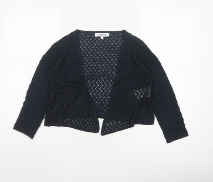 Morgan de Toi Women's Black Open-Knit Cardigan Size M
