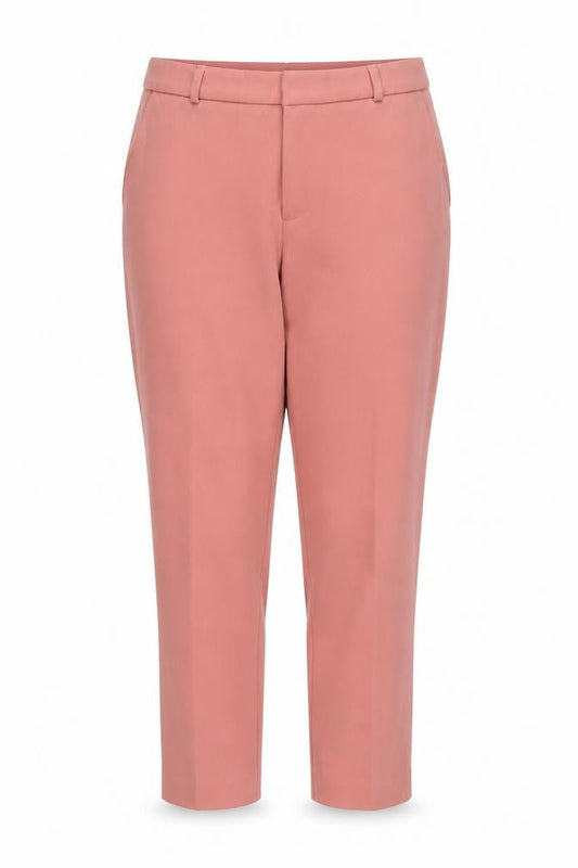Stradivarius Women Pink Cropped Trousers M Polyester Blend