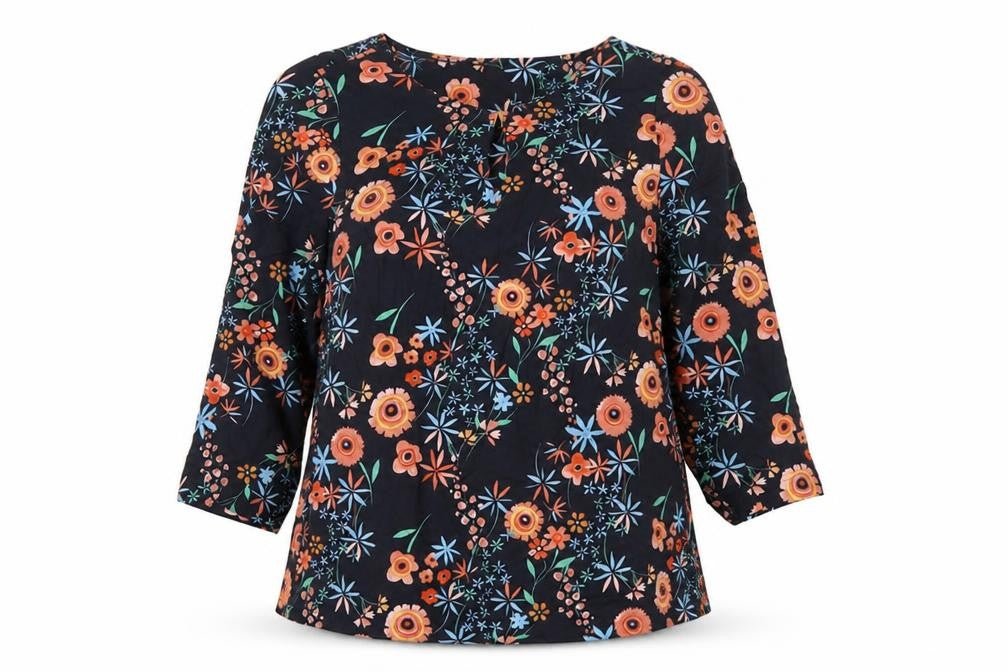 Marks and Spencer Womens Multicoloured Floral Viscose Tunic Blouse Size 8