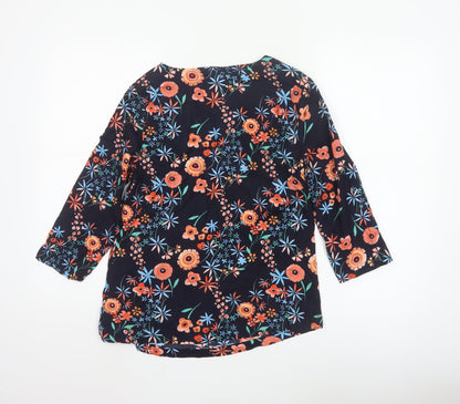 Marks and Spencer Womens Multicoloured Floral Viscose Tunic Blouse Size 8