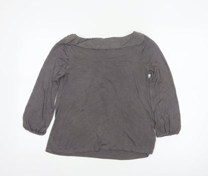 Boden Women's Grey Tunic Style Silk Blend Blouse UK 6