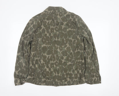 Hush Womens Green Camouflage Military Jacket Size 12