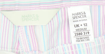 Marks and Spencer Women’s Multicoloured Cropped Striped Trousers Size 12
