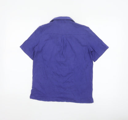 Cotton Traders Women's Purple Lace Polo Blouse Size 10