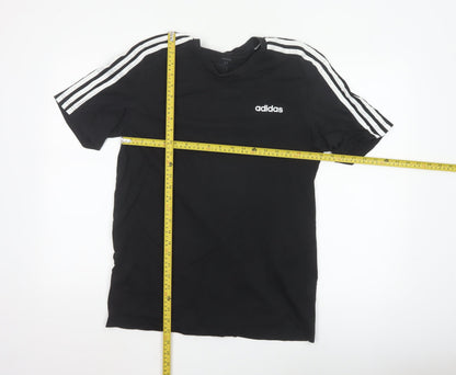 Adidas Men's Black Short Sleeve Crew Neck Logo T-Shirt Size M