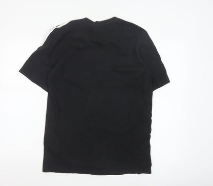 Adidas Men's Black Short Sleeve Crew Neck Logo T-Shirt Size M