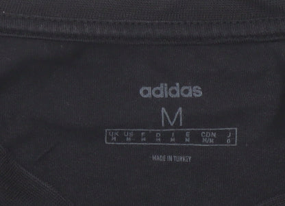 Adidas Men's Black Short Sleeve Crew Neck Logo T-Shirt Size M