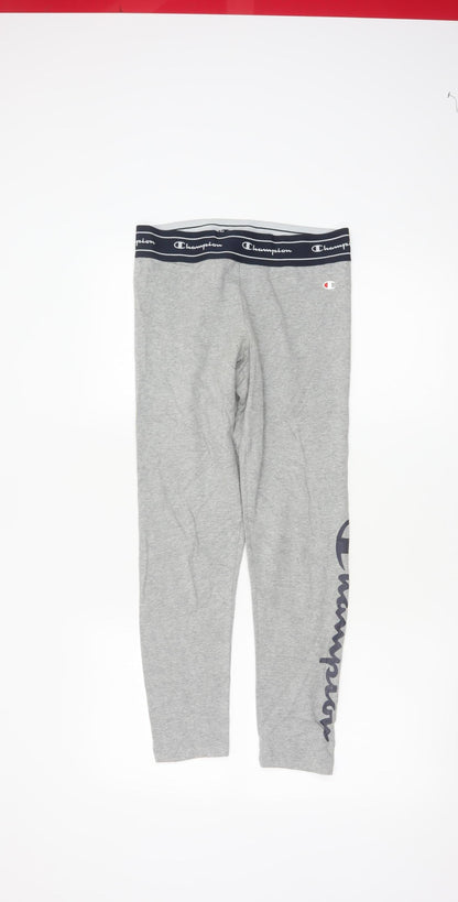 Champion Women’s Grey Small Logo Elastic Waist Leggings