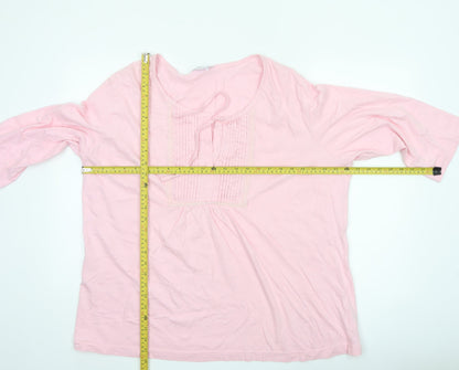 Shapely Figures Women Pink 3/4 Sleeve Tunic Blouse Size 20/22
