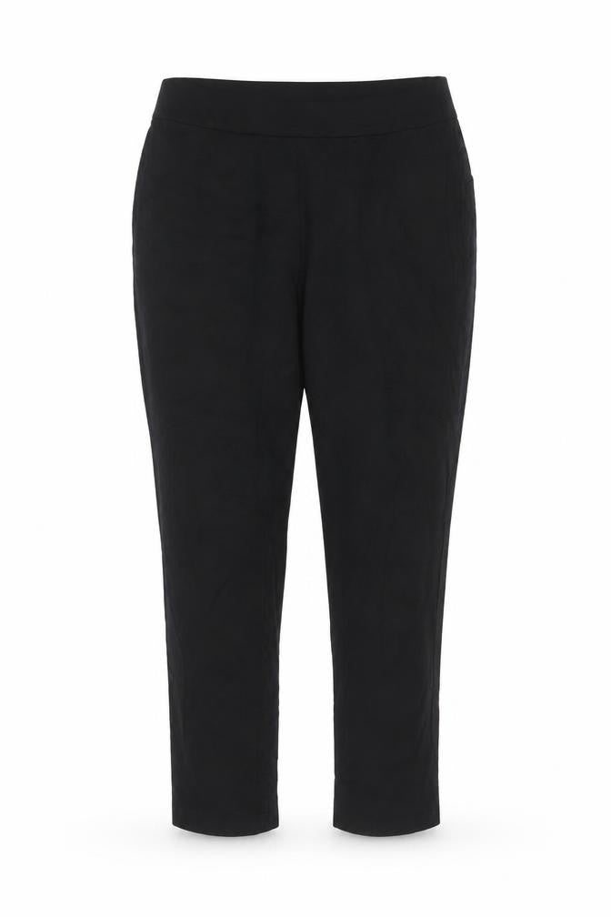 Marks and Spencer Women Black Size 14 Regular Straight Leg Trousers