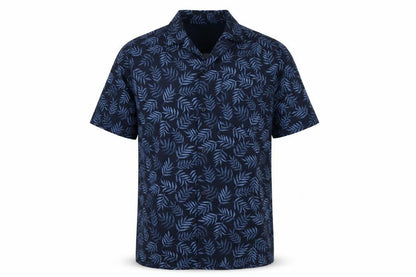 Marks & Spencer Men’s Blue Leaf Print Cotton Lyocell Pyjama Top M