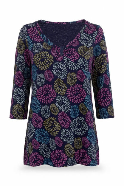 White Stuff Women's Multicoloured Floral Tunic Top Size 10 Viscose Blend